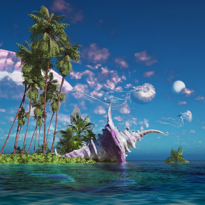 Silhouette of a hiker at sunset